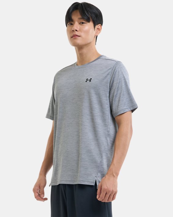 男士UA Tech™ Vent短袖T恤 in Gray image number 2